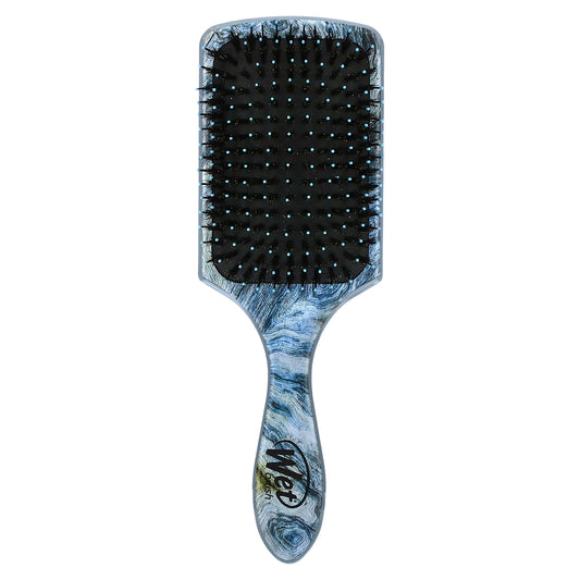 Wet Brush, Argan Oil Infused Paddle Shine Enhancer Brush, Blue, 1 Brush