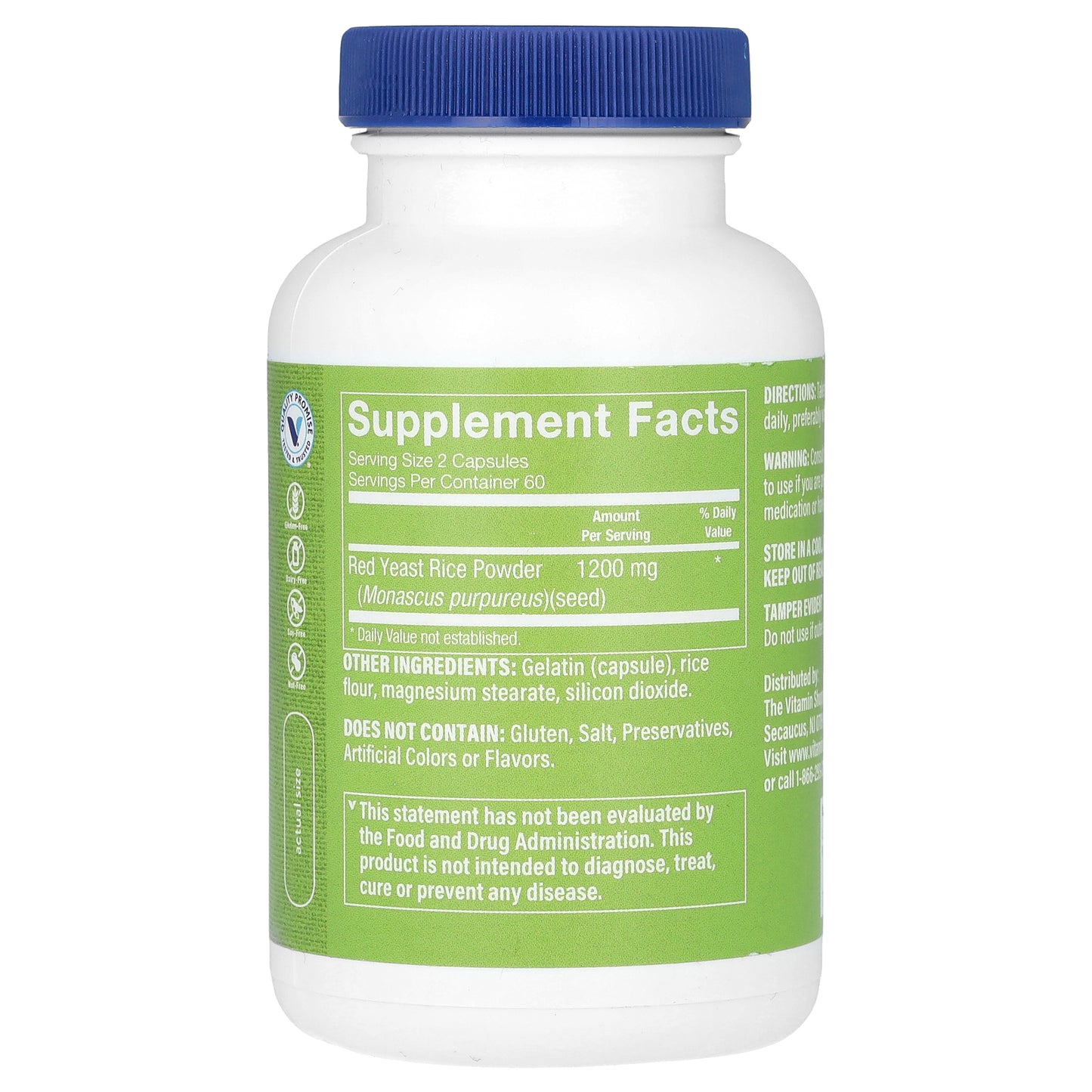 The Vitamin Shoppe, Red Yeast Rice, 120 Capsules (600 mg per Capsule)