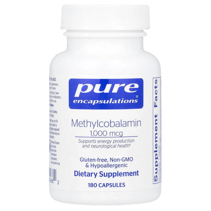 Pure Encapsulations, Methylcobalamin, 1,000 mcg, 180 Capsules
