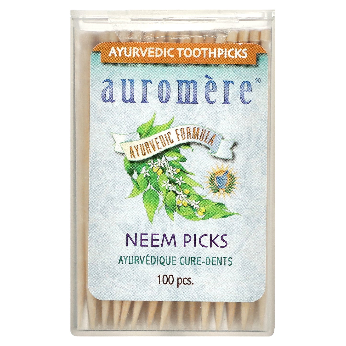 Auromere, Ayurvedic Toothpicks, Neem Picks, 100 Pieces
