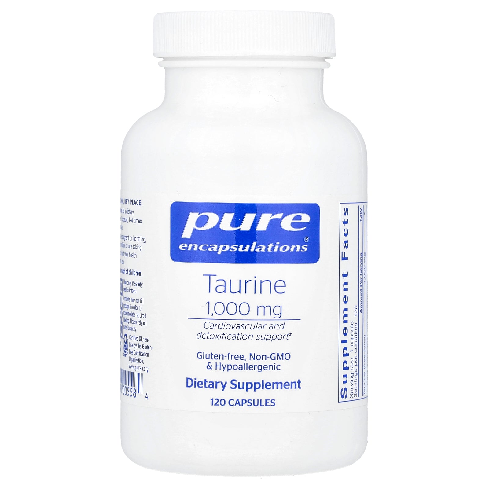 Pure Encapsulations, Taurine, 1,000 mg, 120 Capsules