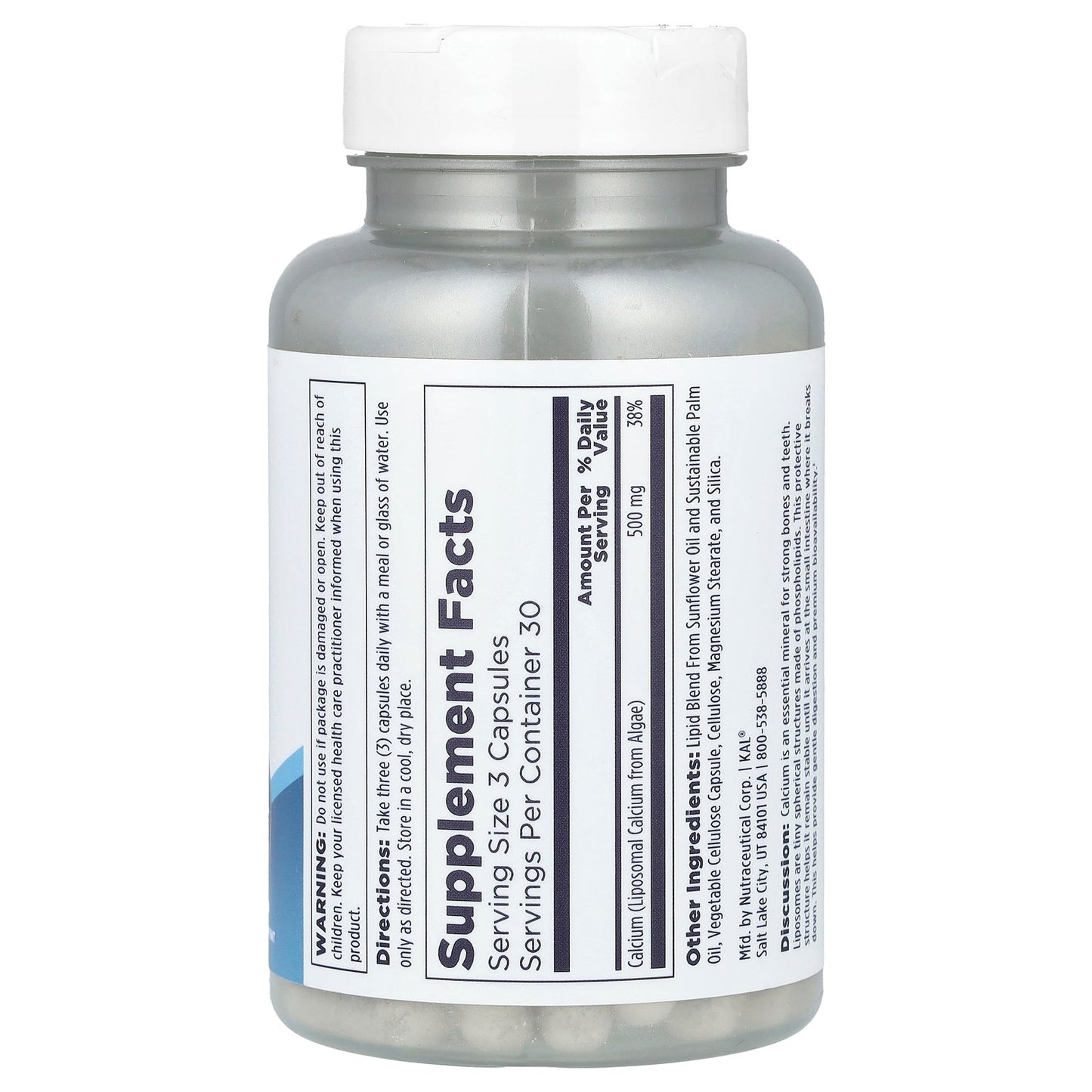 KAL, Liposomal Calcium, 90 VegCaps (166.6 mg per Capsule)