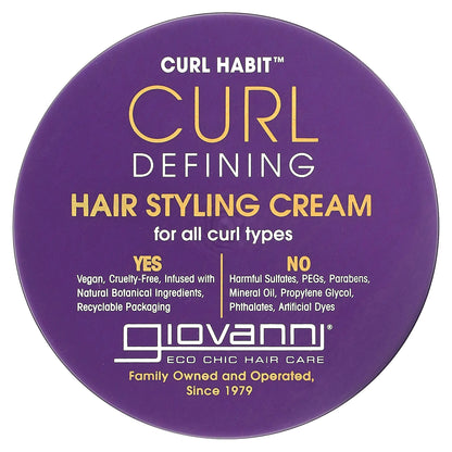 Giovanni, Curl Habit, Curl Defining Hair Styling Cream, For All Curl Types, 10 fl oz (295 ml)