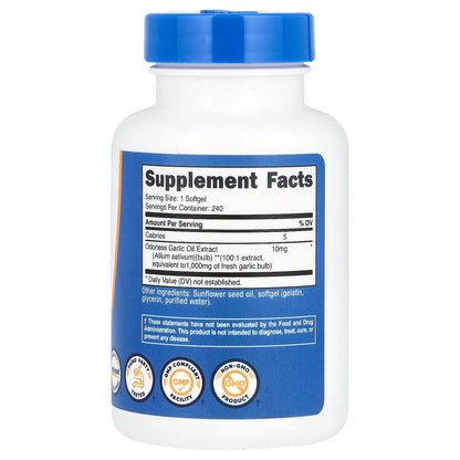 Nutricost, Garlic , 1,000 mg , 240 Softgels