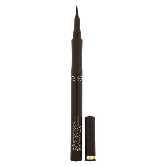 L'Oréal, Infallible, The Super Slim Liquid Eyeliner, 401 Brown, 0.034 fl oz (1 ml)