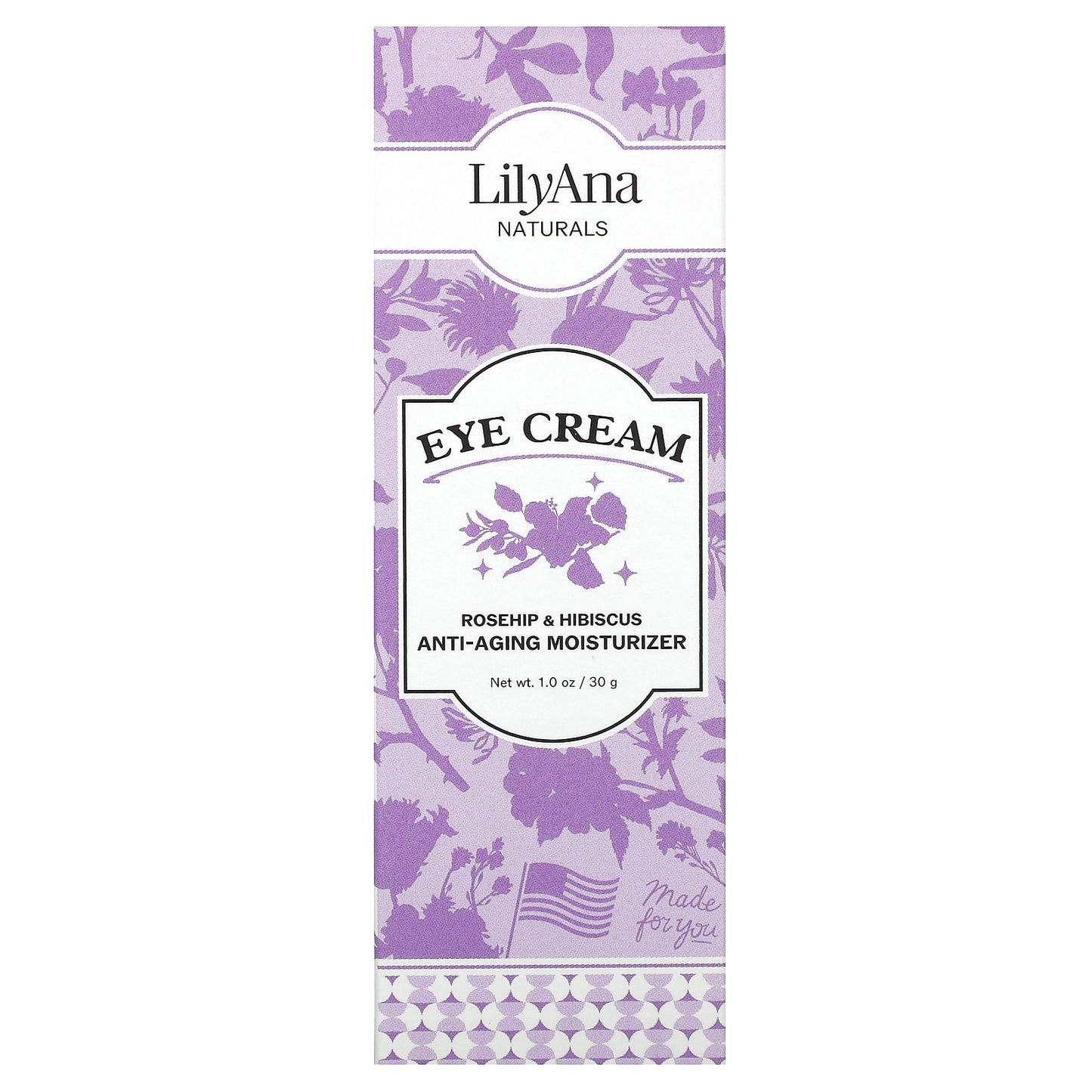 Lilyana Naturals, Eye Cream, Rosehip & Hibiscus, 1 oz (30 g)