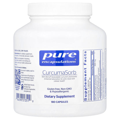 Pure Encapsulations, CurcumaSorb, 180 Capsules (250 mg per Capsule)