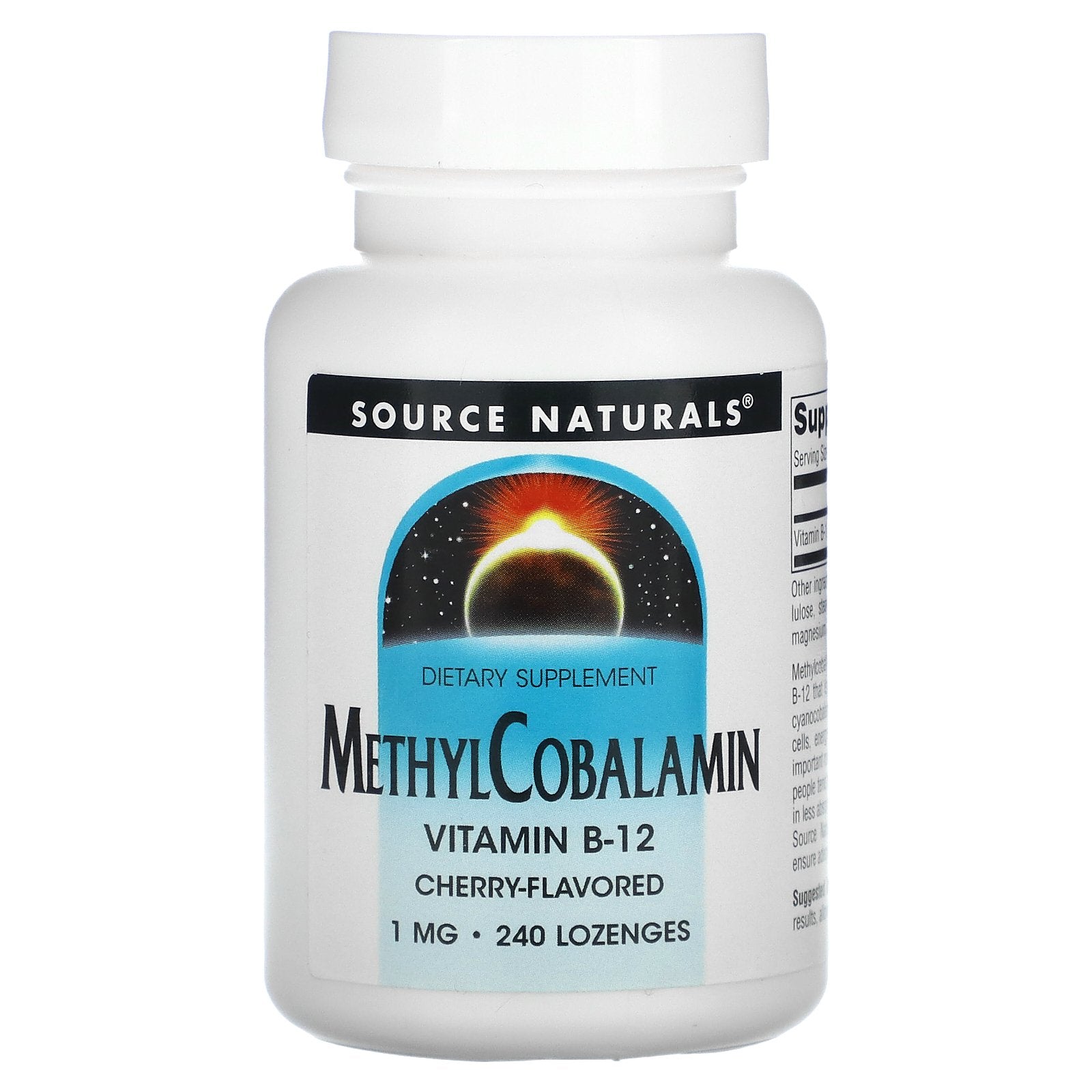 Source Naturals, MethylCobalamin, Cherry, 1 mg, 240 Lozenges