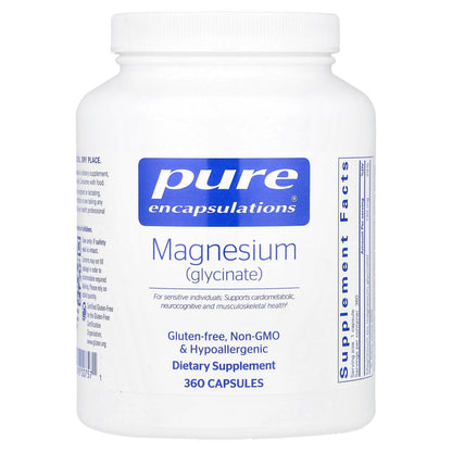 Pure Encapsulations, Magnesium (Glycinate), 360 Capsules (120 mg per Capsule)