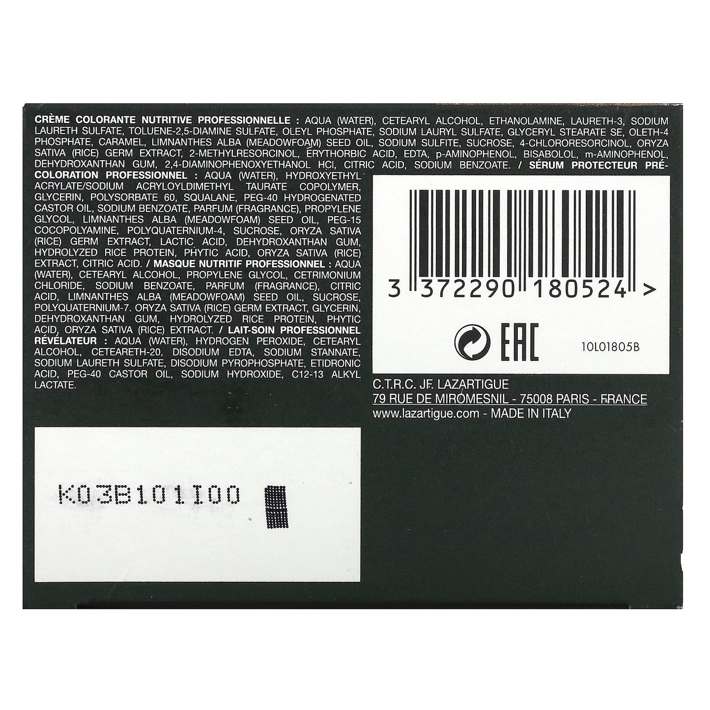 Lazartigue, Permanent Haircolor with Botanical Extracts, 6.30 Golden Dark Blond, 1 Application