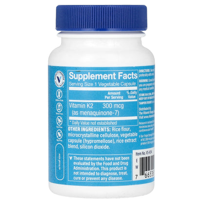 The Vitamin Shoppe, Triple Strength Vitamin K2, 300 mcg, 60 Vegetable Capsules