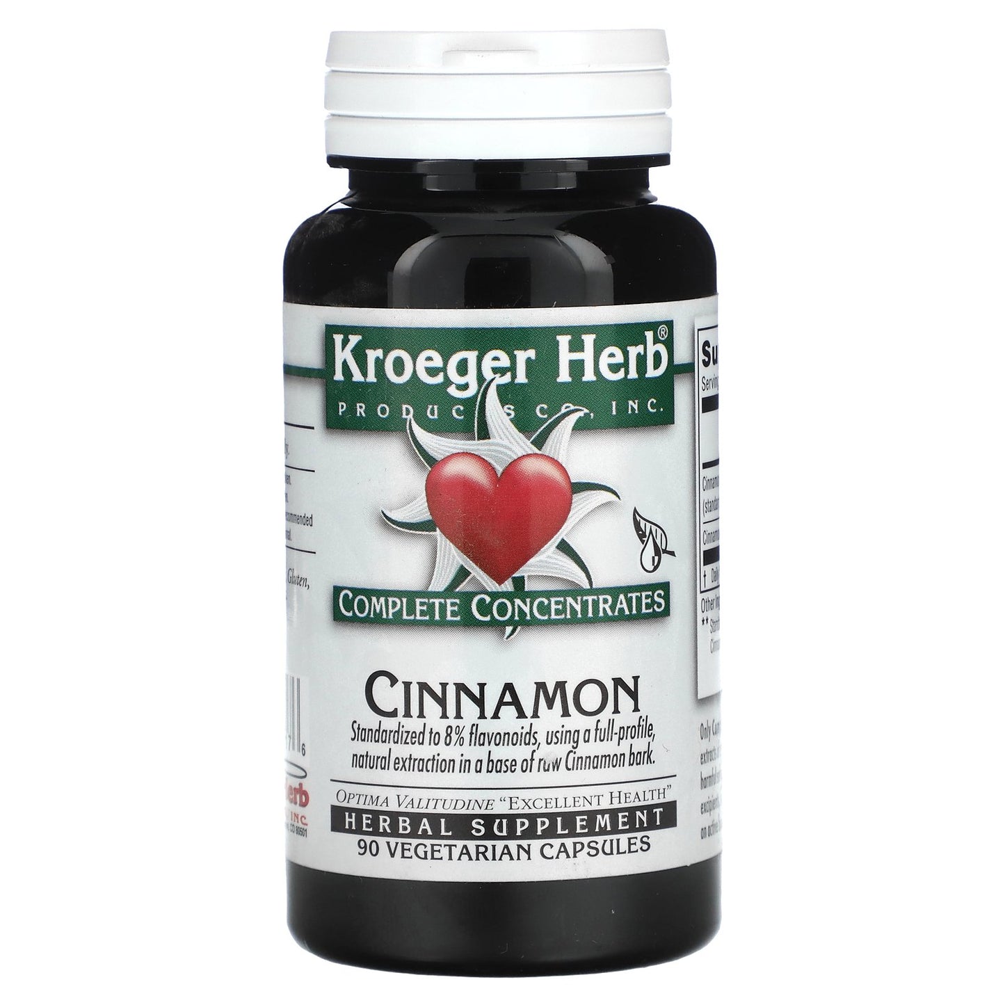 Kroeger Herb Co, Complete Concentrates, Cinnamon, 90 Vegetarian Capsules (200 mg per Capsule)