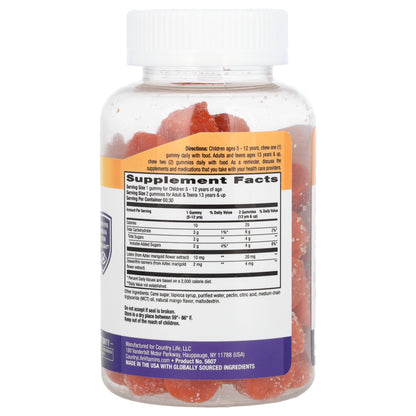 Country Life, Lutein & Zeaxanthin Gummies, Natural Mango, 60 Gummies