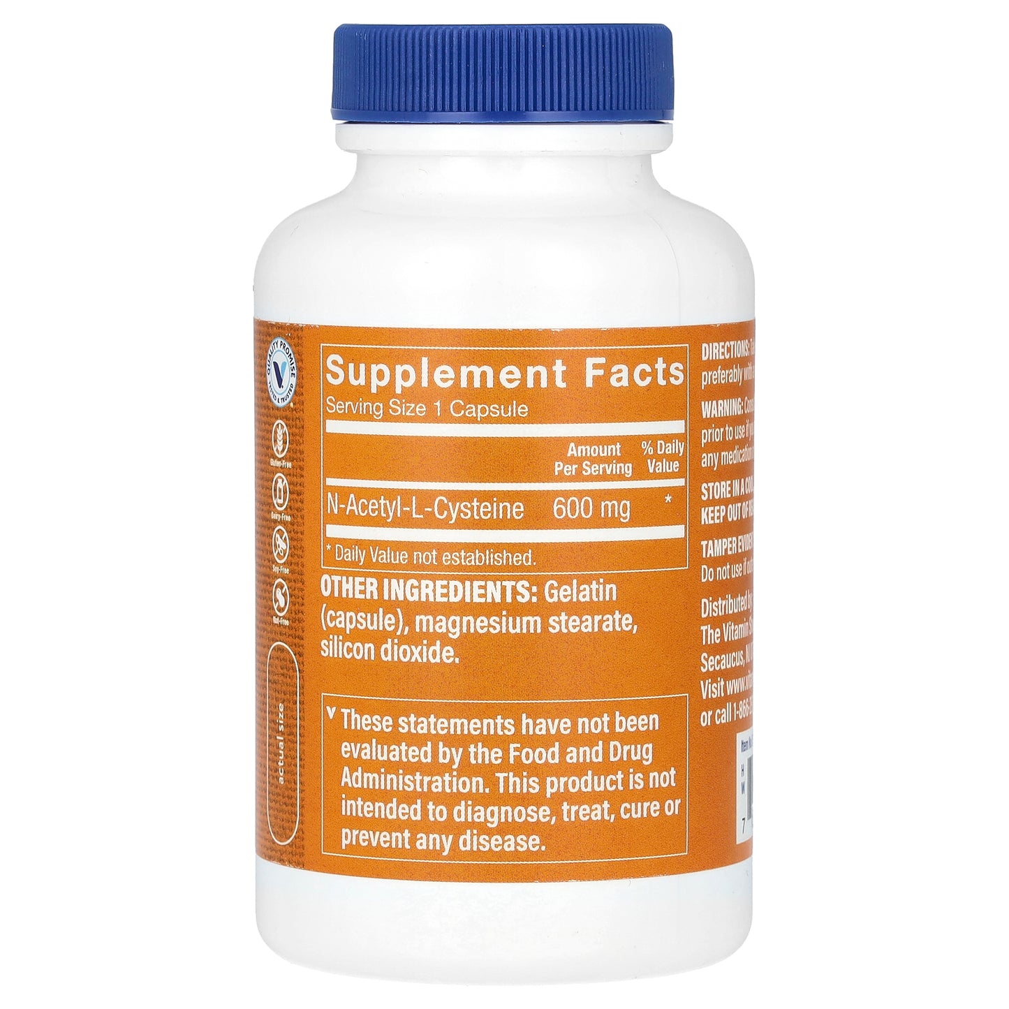 The Vitamin Shoppe, NAC, 600 mg, 100 Capsules