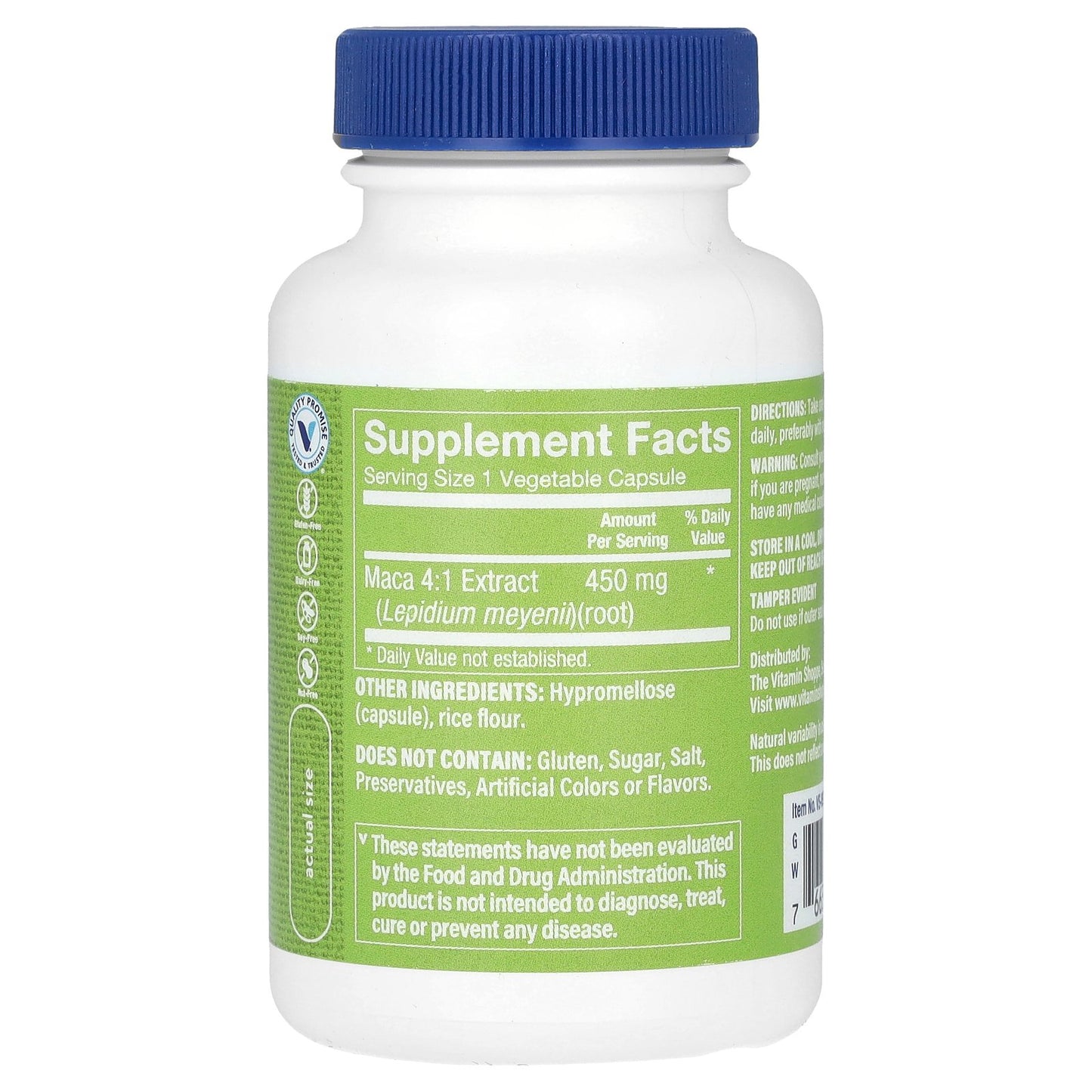 The Vitamin Shoppe, Maca Extract, 450 mg, 60 Vegetable Capsules