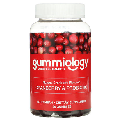 Gummiology, Cranberry & Probiotic Gummies, Cranberry, 90 Vegetarian Gummies