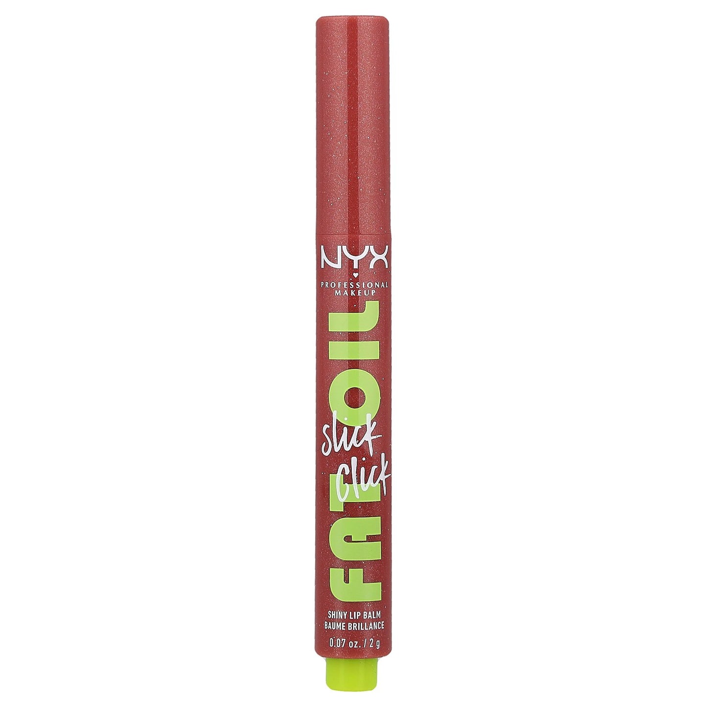 NYX Professional Makeup, Fat Oil Slick Click, Shiny Lip Balm, 03 No Filter Needed, 0.07 oz (2 g)