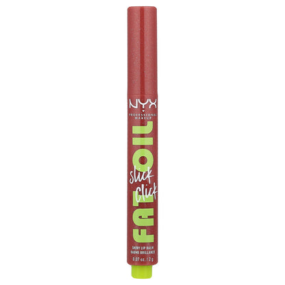 NYX Professional Makeup, Fat Oil Slick Click, Shiny Lip Balm, 03 No Filter Needed, 0.07 oz (2 g)