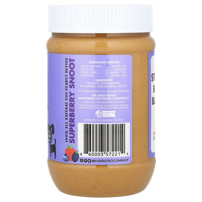 Bark Bistro, Buddy Budder, Peanut Butter, For Dogs, Superberry Snoot, 17 oz (480 g)