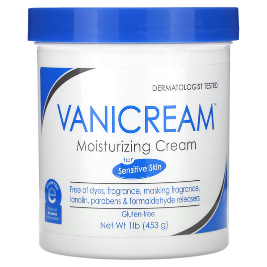 Vanicream, Moisturizing Cream, For Sensitive Skin, Fragrance Free, 1 lb (453 g)