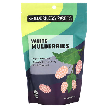 Wilderness Poets, Organic White Mulberries, 8 oz (226 g)