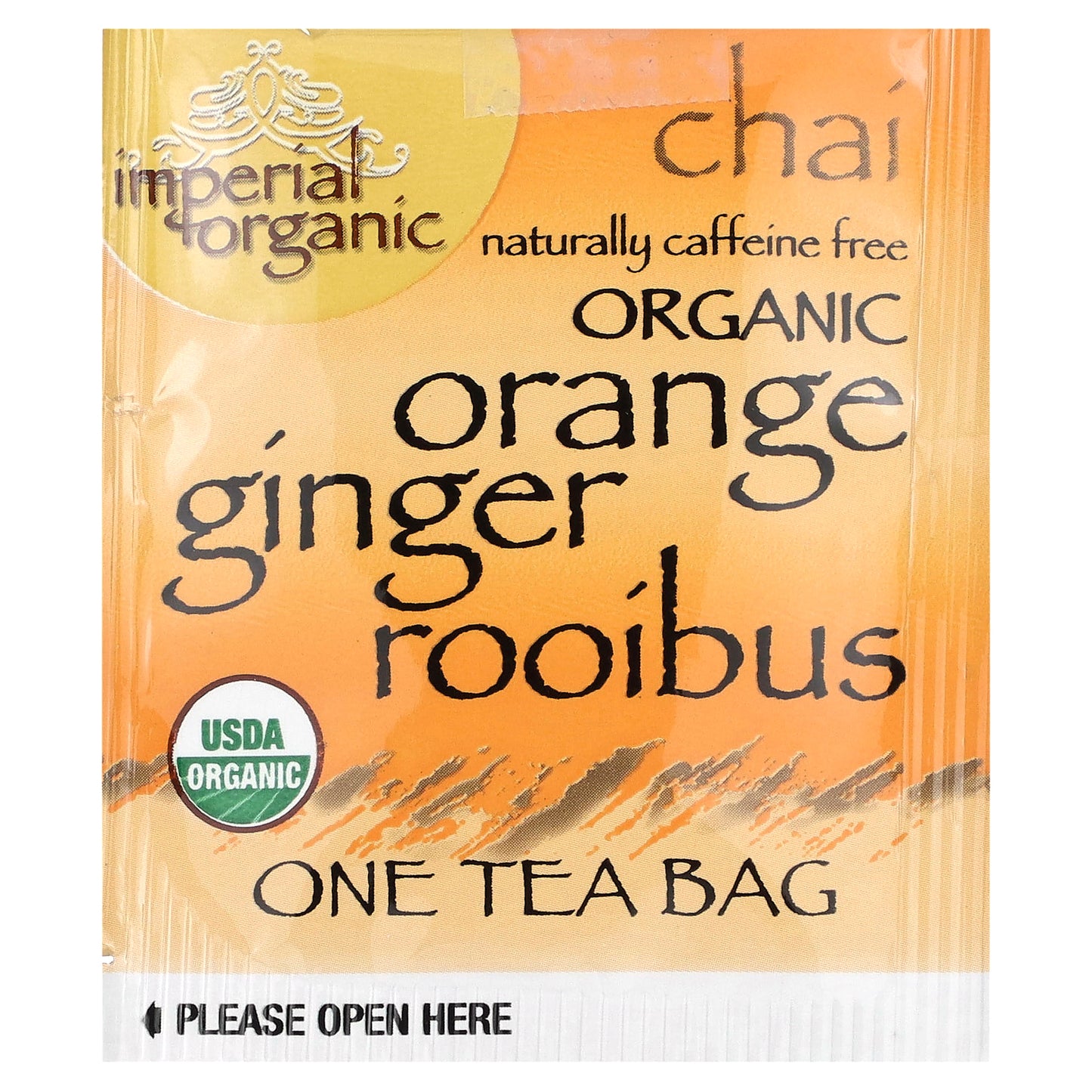 Uncle Lee's Tea, Imperial Organic, Orange Ginger Rooibus Chai, Caffeine Free, 18 Tea Bags, 1.14 oz (32.4 g)