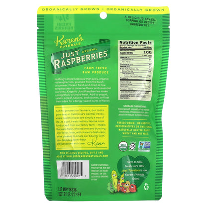 Karen's Naturals, Organic Just Raspberries, 1.5 oz (42 g)