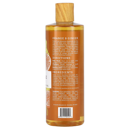 Dr. Jacobs Naturals, Plant-Based Rich Castle Body Wash, Orange & Ginger Essential Oil, 16 oz (473 ml)