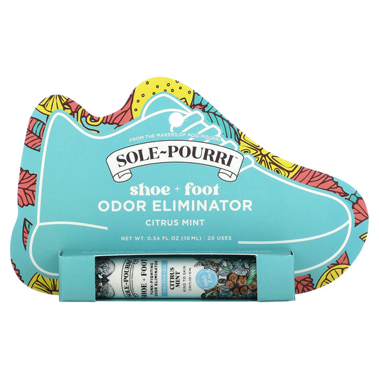 Poo-Pourri, Sole-Pourri™  Shoe + Foot Odor Eliminator, Citrus Mint, 0.34 fl oz (10 ml)