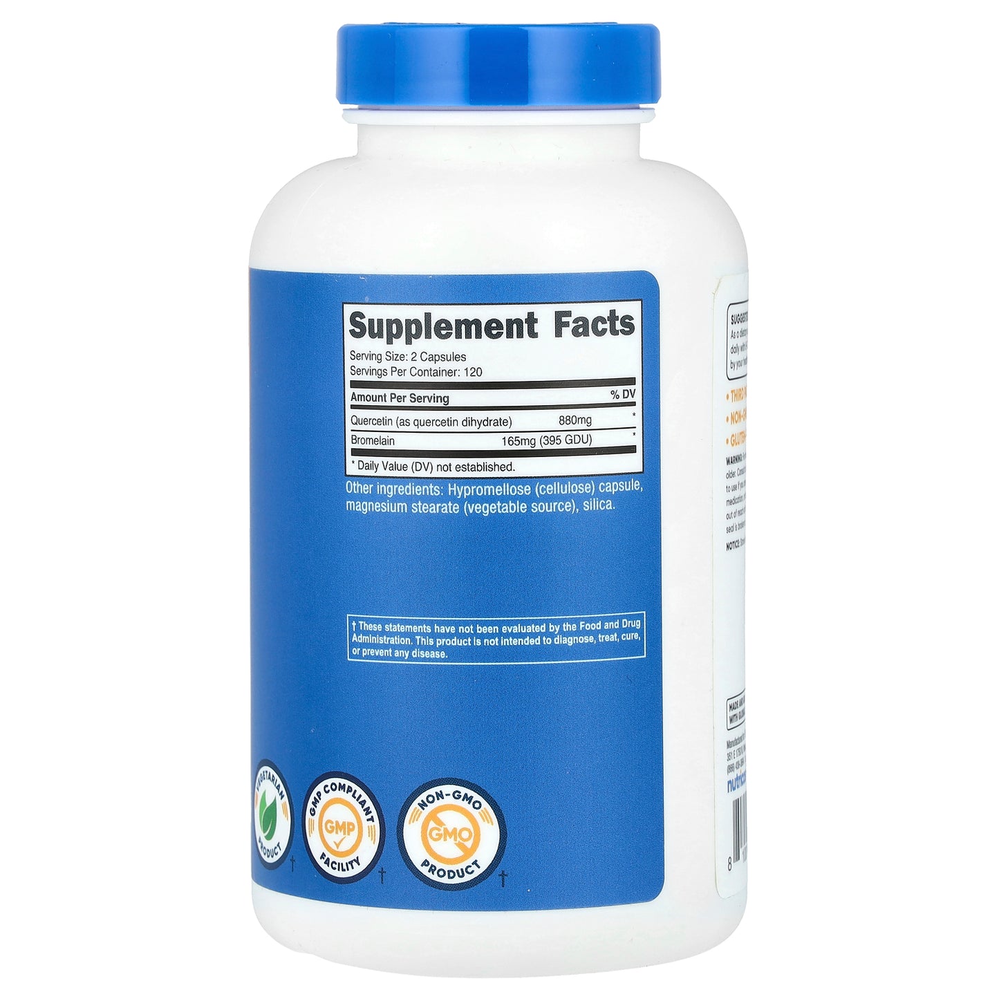 Nutricost, Quercetin with Bromelain, 240 Capsules