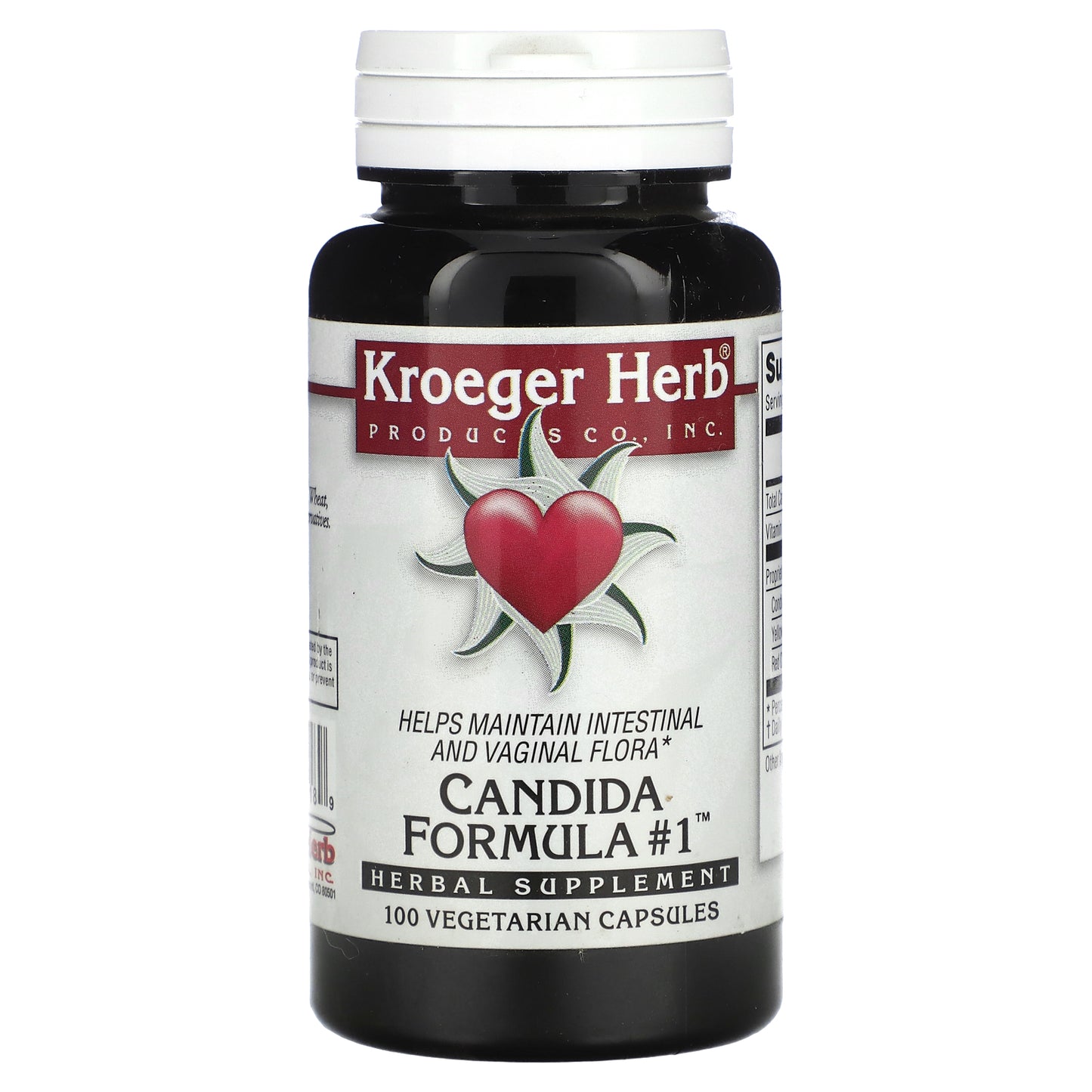 Kroeger Herb Co, Candida Formula #1, 100 Vegetarian Capsules