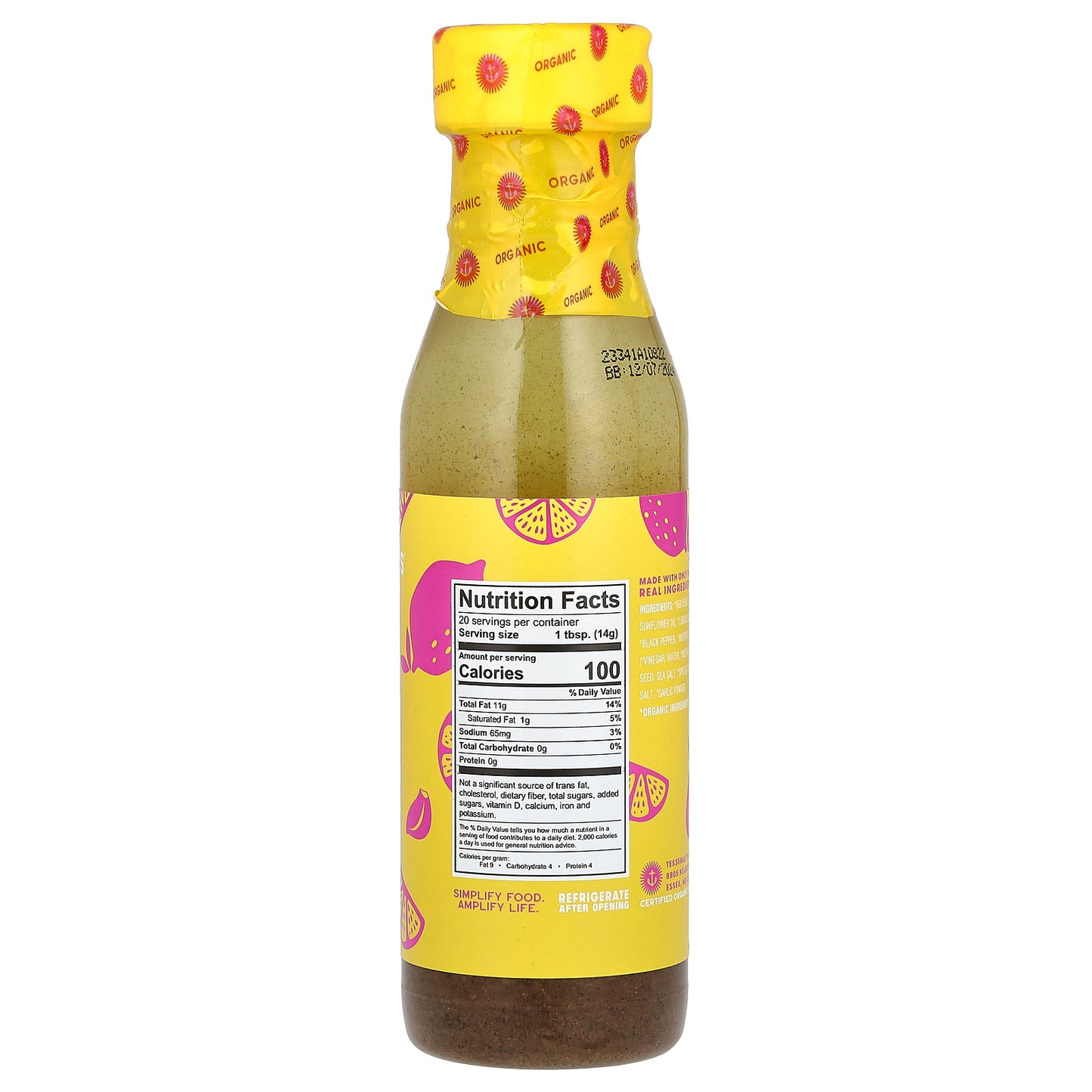 Tessemae's, Pantry, Organic Dressing & Marinade, Lemon Pepper, 10 fl oz (296 ml)