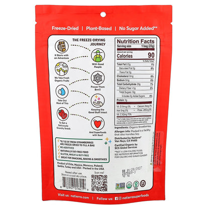 Natierra, Organic Freeze-Dried Strawberries, 0.8 oz (23 g)
