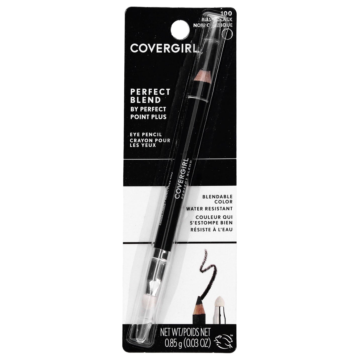 Covergirl, Perfect Blend, Eye Pencil, 100 Basic Black, 0.03 oz (0.85 g)