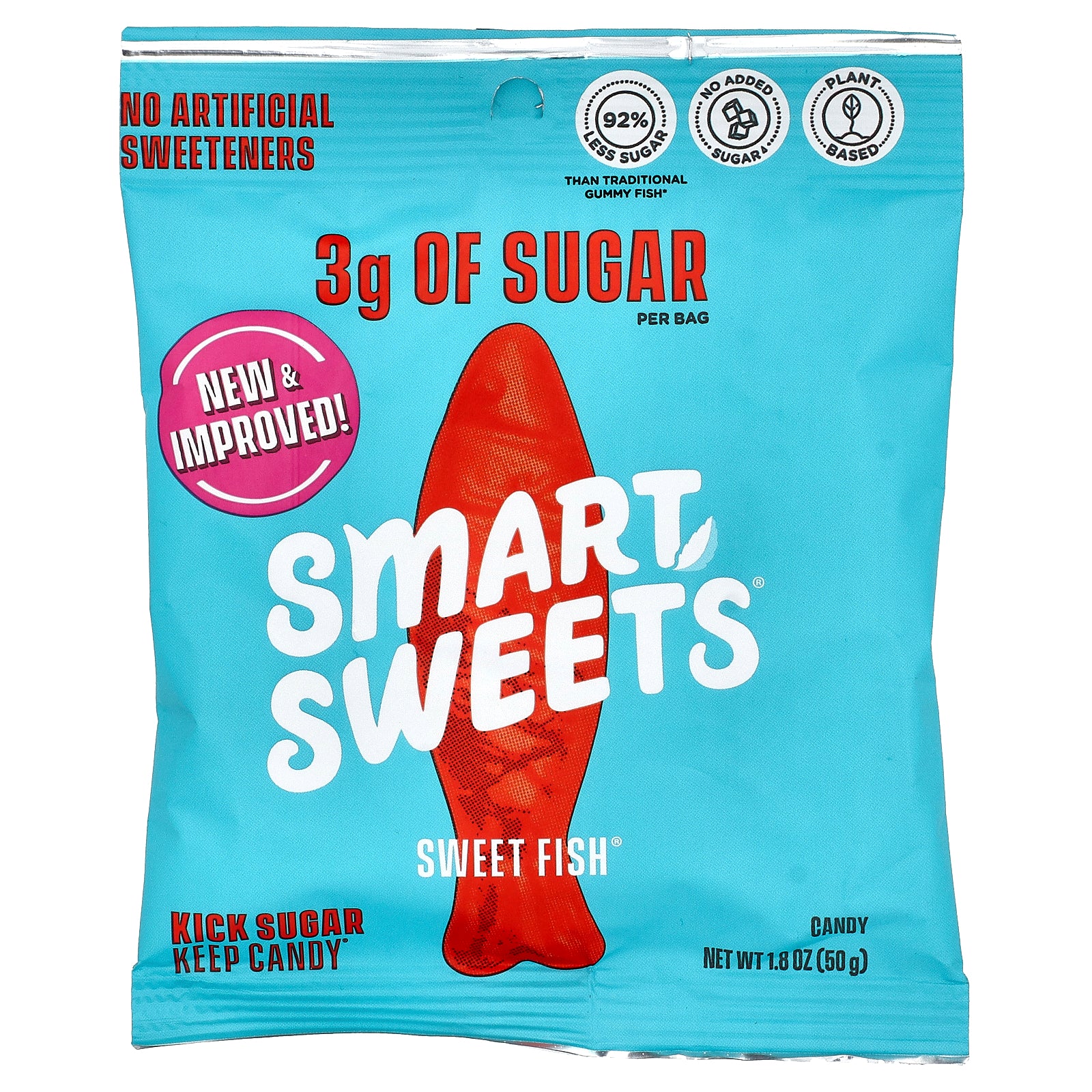 SmartSweets, Sweet Fish® Candy, Berry, 1.8 oz (50 g)