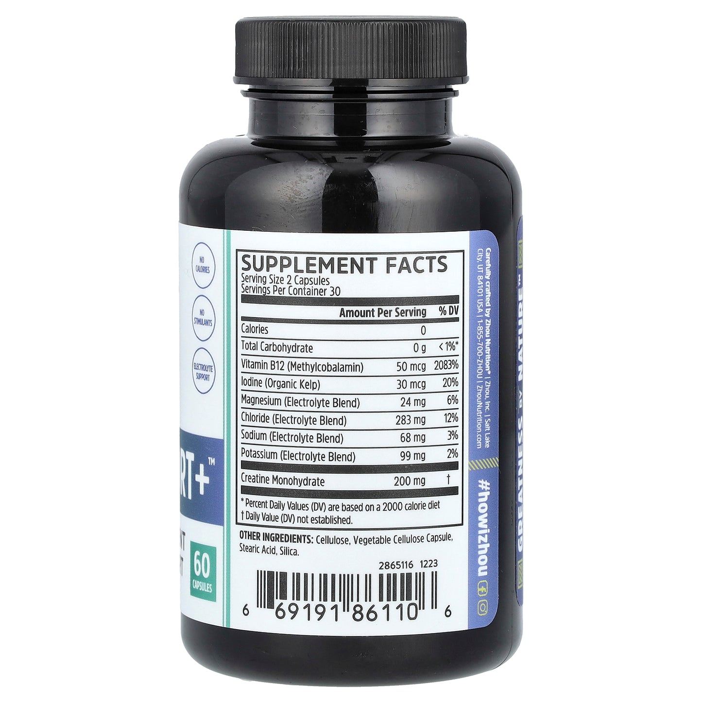 Zhou Nutrition, Fast Support+, 60 Capsules