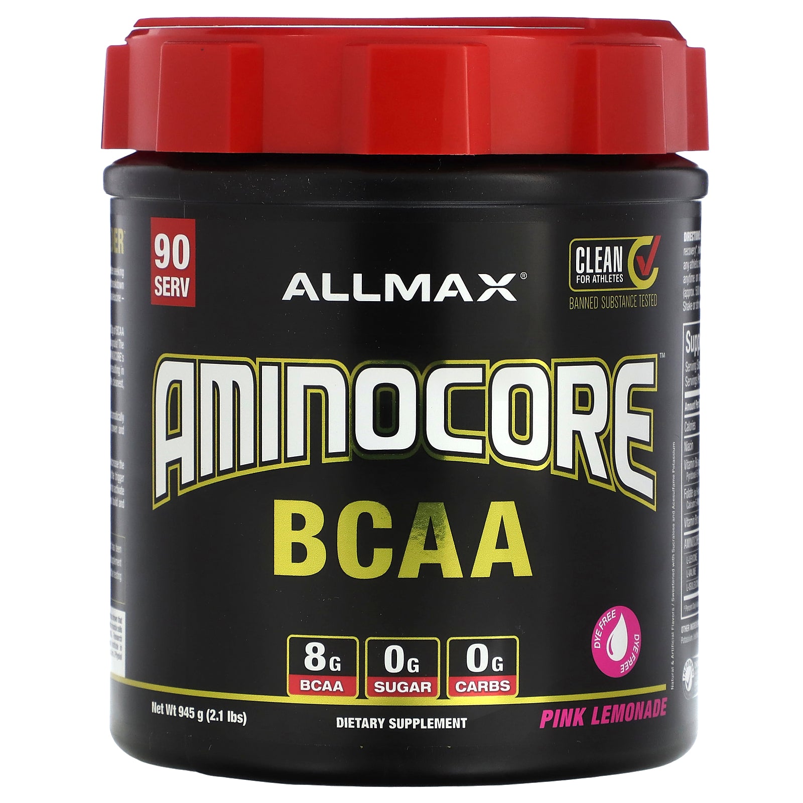 ALLMAX, AMINOCORE™ BCAA, Pink Lemonade, 2.1 lbs (945 g)