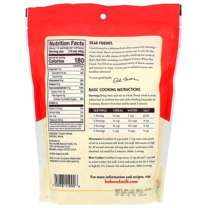 Bob's Red Mill, Organic Creamy Wheat Hot Cereal, 24 oz (680 g)