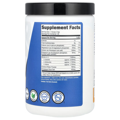 Nutricost, Performance, BCAA+, Peach Mango, 14 oz (393 g)