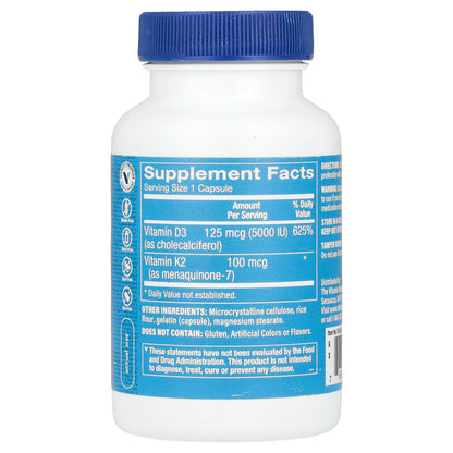 The Vitamin Shoppe, Vitamin D3 & K2, 120 Capsules