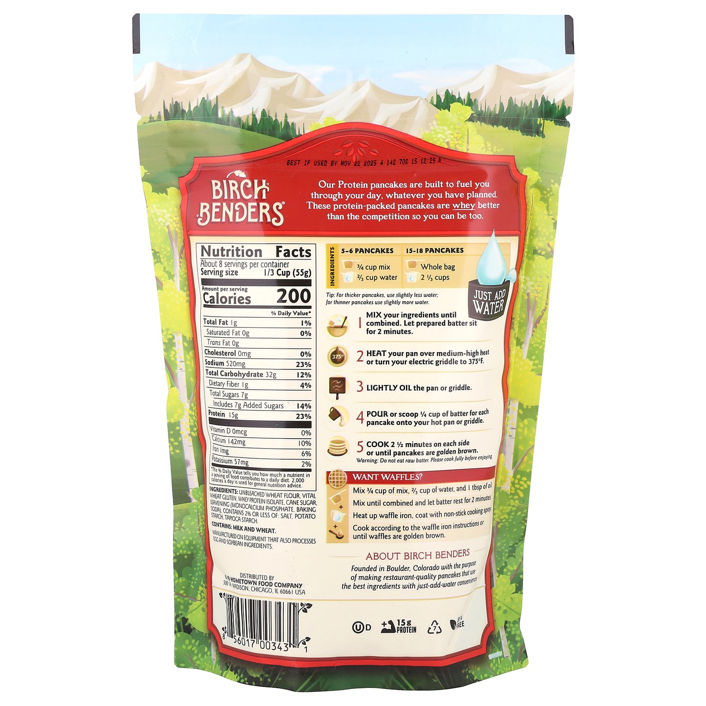 Birch Benders, Complete Pancake & Waffle Mix, Protein, 16 oz (454 g)
