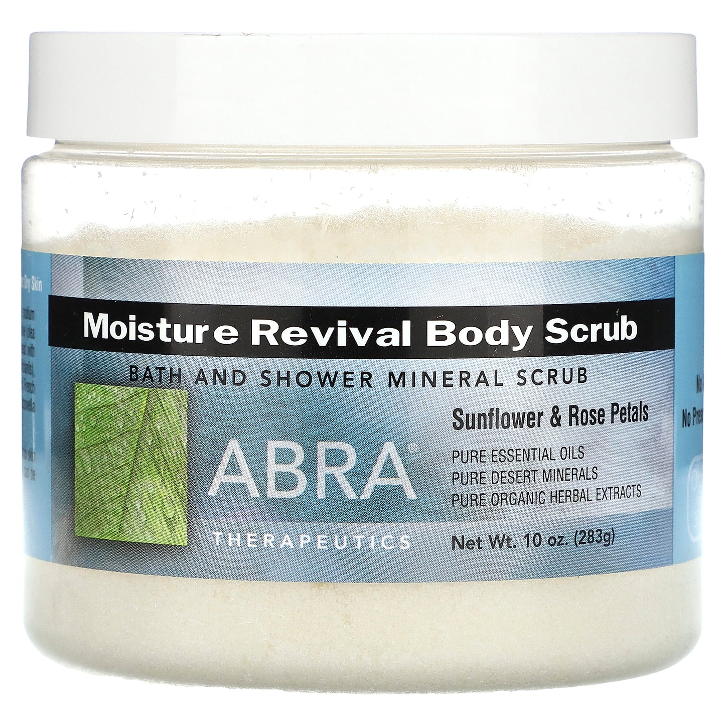 Abra Therapeutics, Moisture Revival Body Scrub, Sunflower & Rose Petals, 10 oz (283 g)