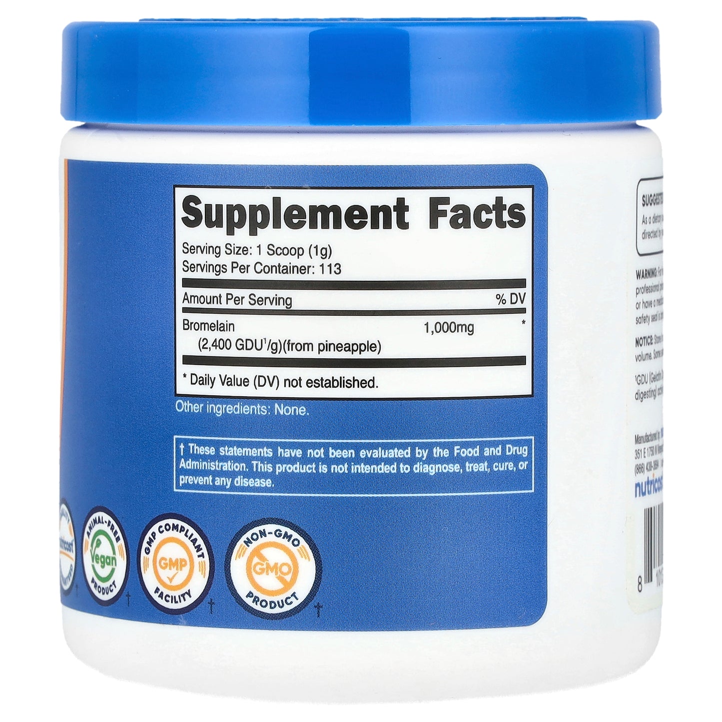 Nutricost, Bromelain, Unflavored , 4 oz (113 g)