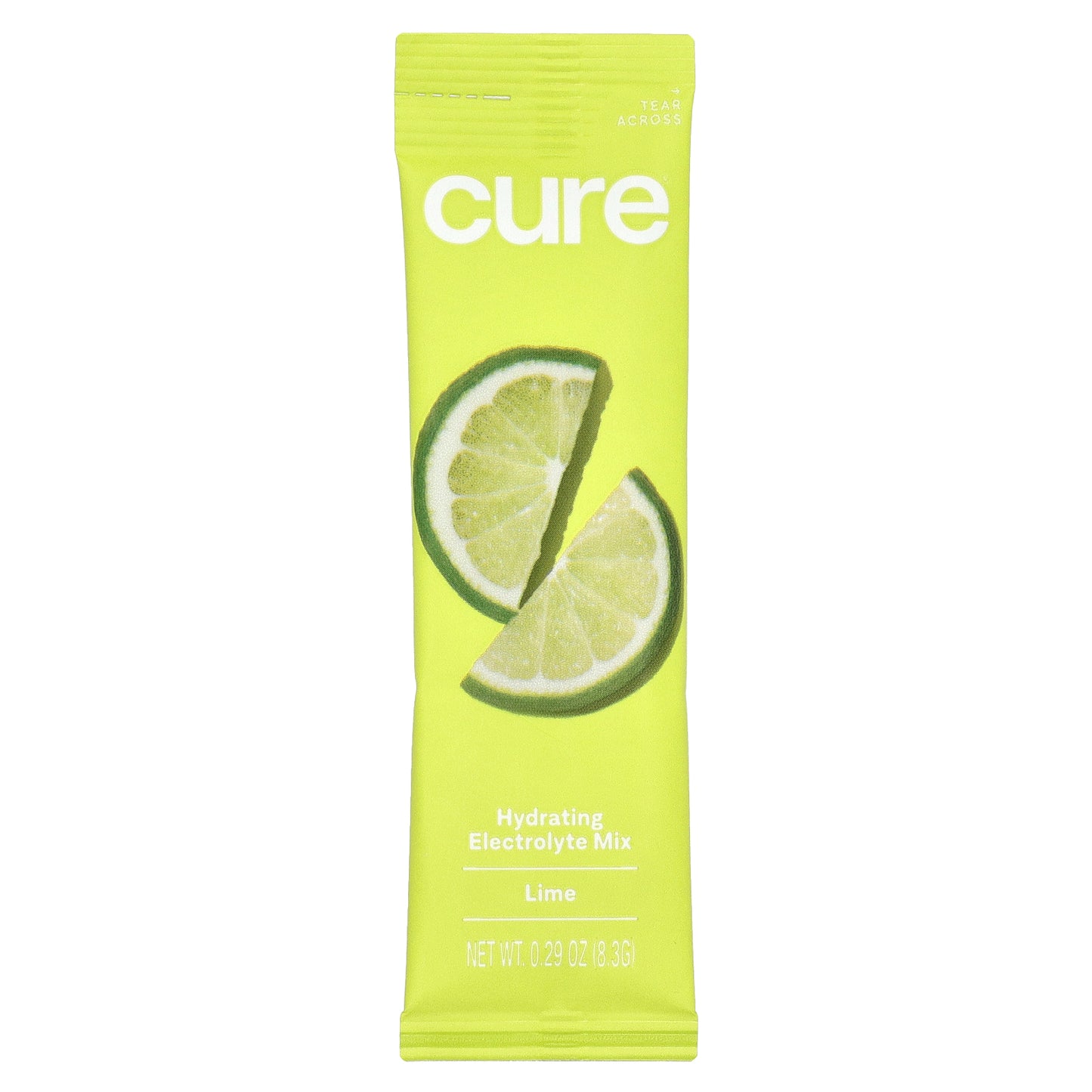 Cure Hydration, Hydrating Electrolyte Mix, Lime, 14 Packets, 0.29 oz (8.3 g) Each