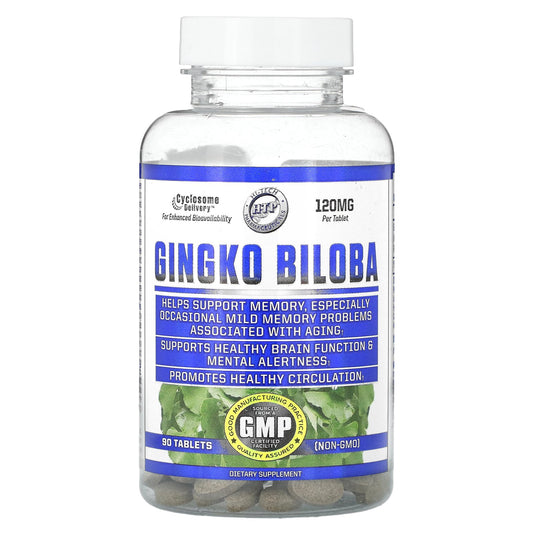 Hi Tech Pharmaceuticals, Gingko Biloba, 120 mg, 90 Tablets