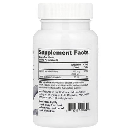 Theralogix, Thera-D 6000, 90 Tablets