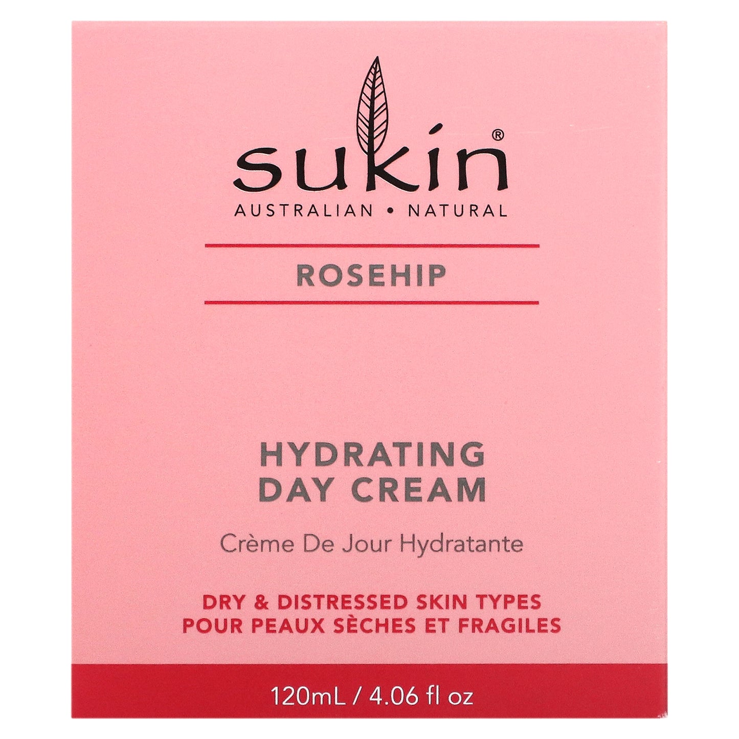 Sukin, Hydrating Day Cream, Rosehip, 4.06 fl oz (120 ml)