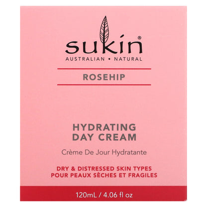 Sukin, Hydrating Day Cream, Rosehip, 4.06 fl oz (120 ml)