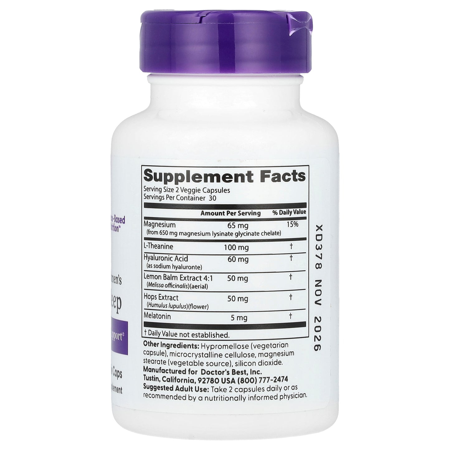 Doctor's Best, Women's Beauty Sleep , 60 Veggie Caps