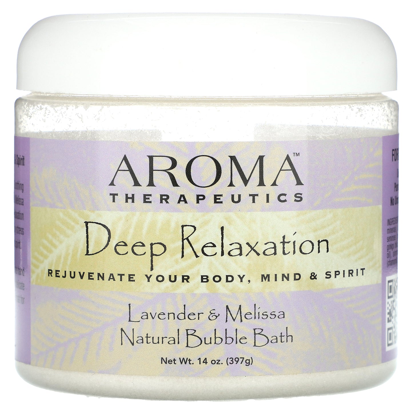 Abra Therapeutics, Natural Bubble Bath, Deep Relaxation, Lavender & Melissa, 14 oz (397 g)